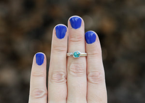 Starburst Ring - White Water Turquoise - Size 7