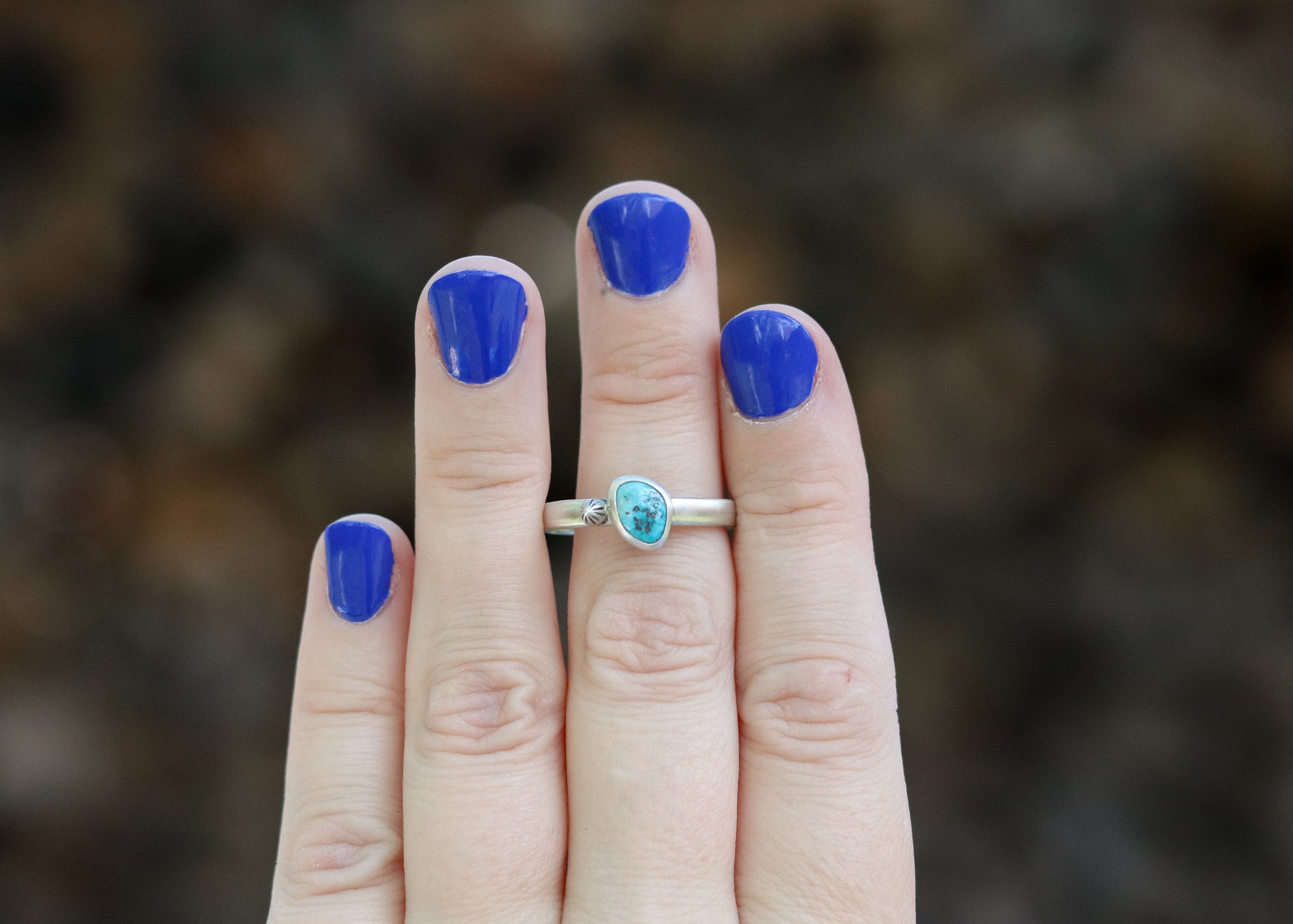 Starburst Ring - Nevada Turquoise - Size 10