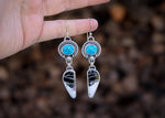 Cosmic Dangles - Sonoran Rose Turquoise + White Buffalo