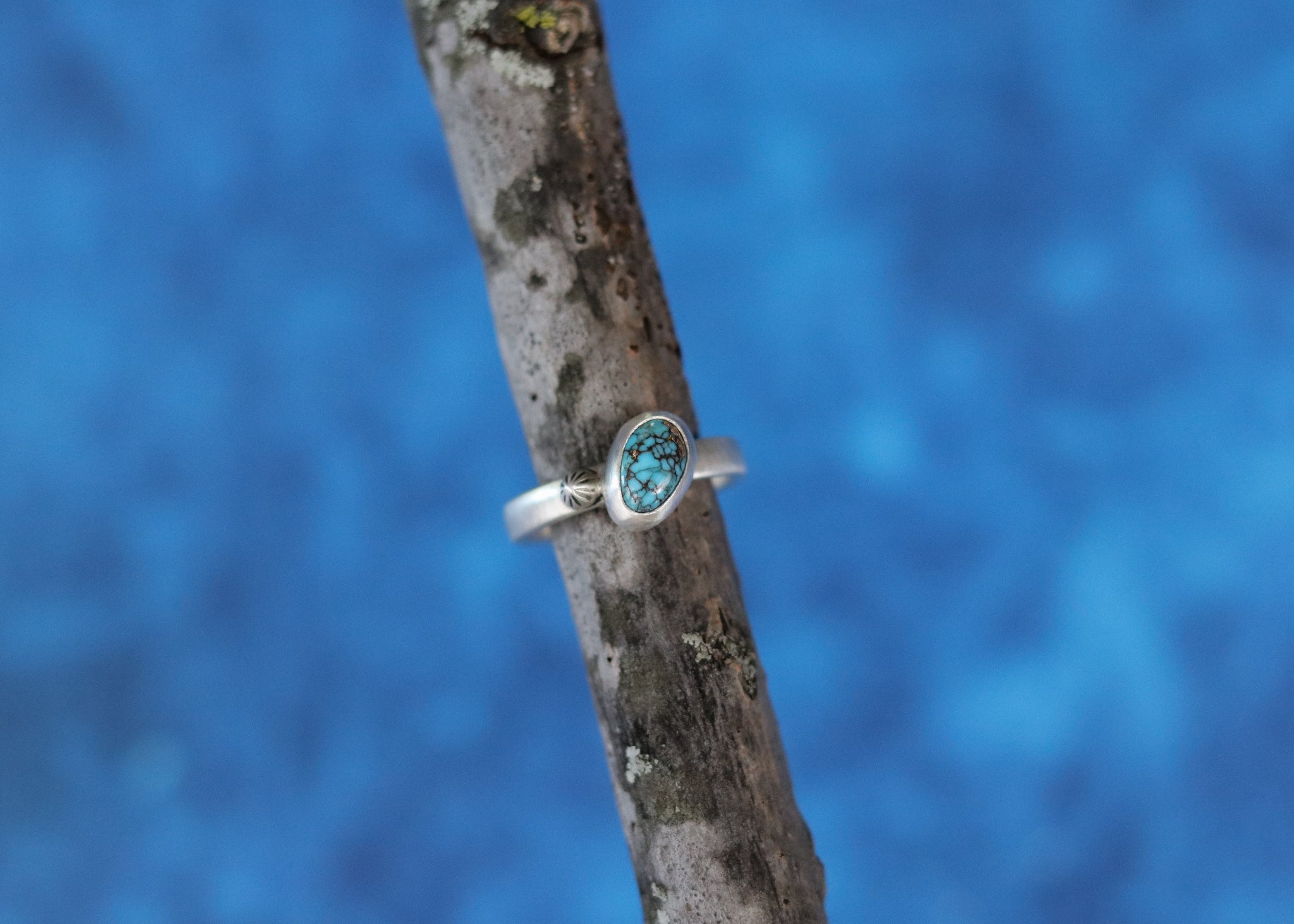 Starburst Ring - Nevada Turquoise - Size 6