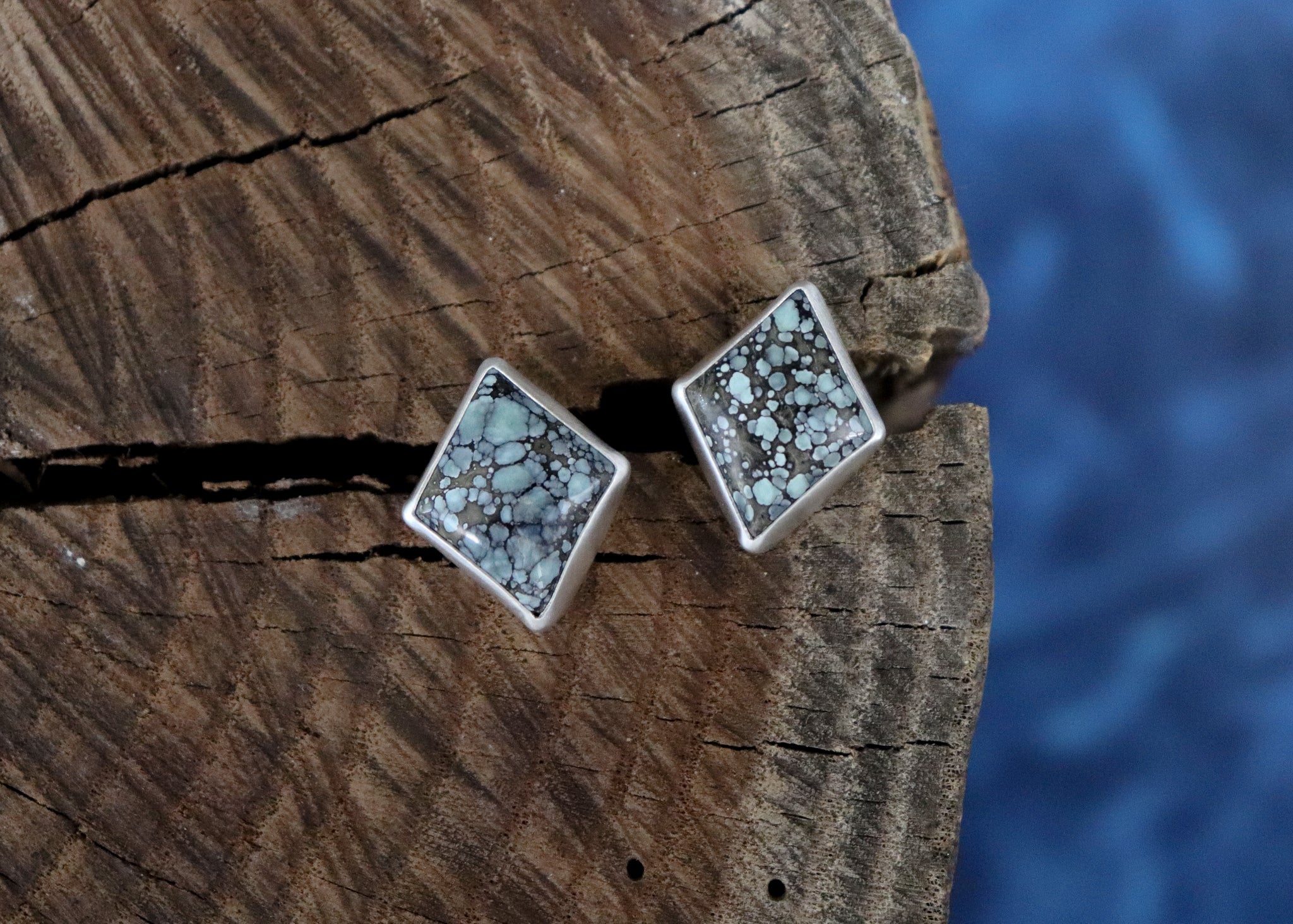 Diamond Studs - Starfox Variscite