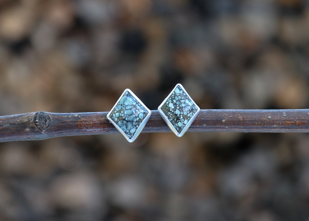 Diamond Studs - Starfox Variscite