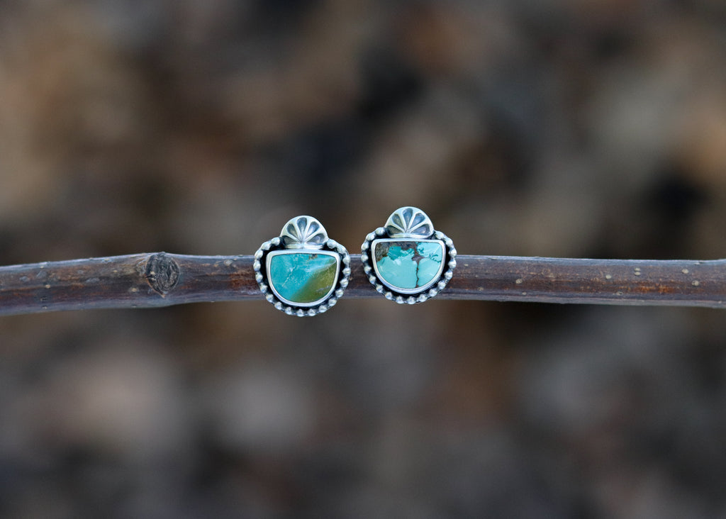 Floret Studs - Hubei Turquoise