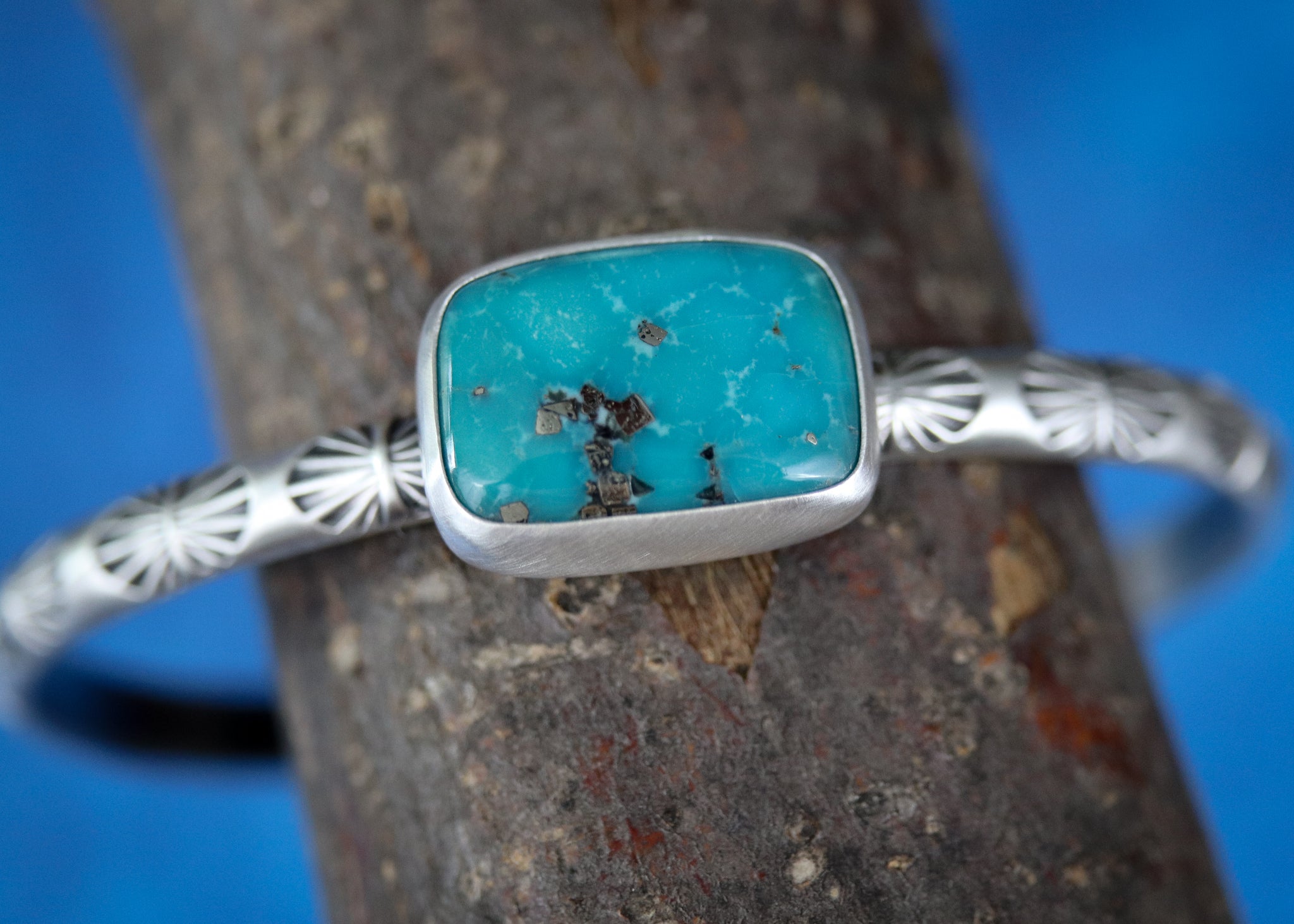 Flora Cuff - Kingman Turquoise