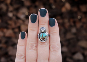 Aurora Ring - Nevada Turquoise - Size 7