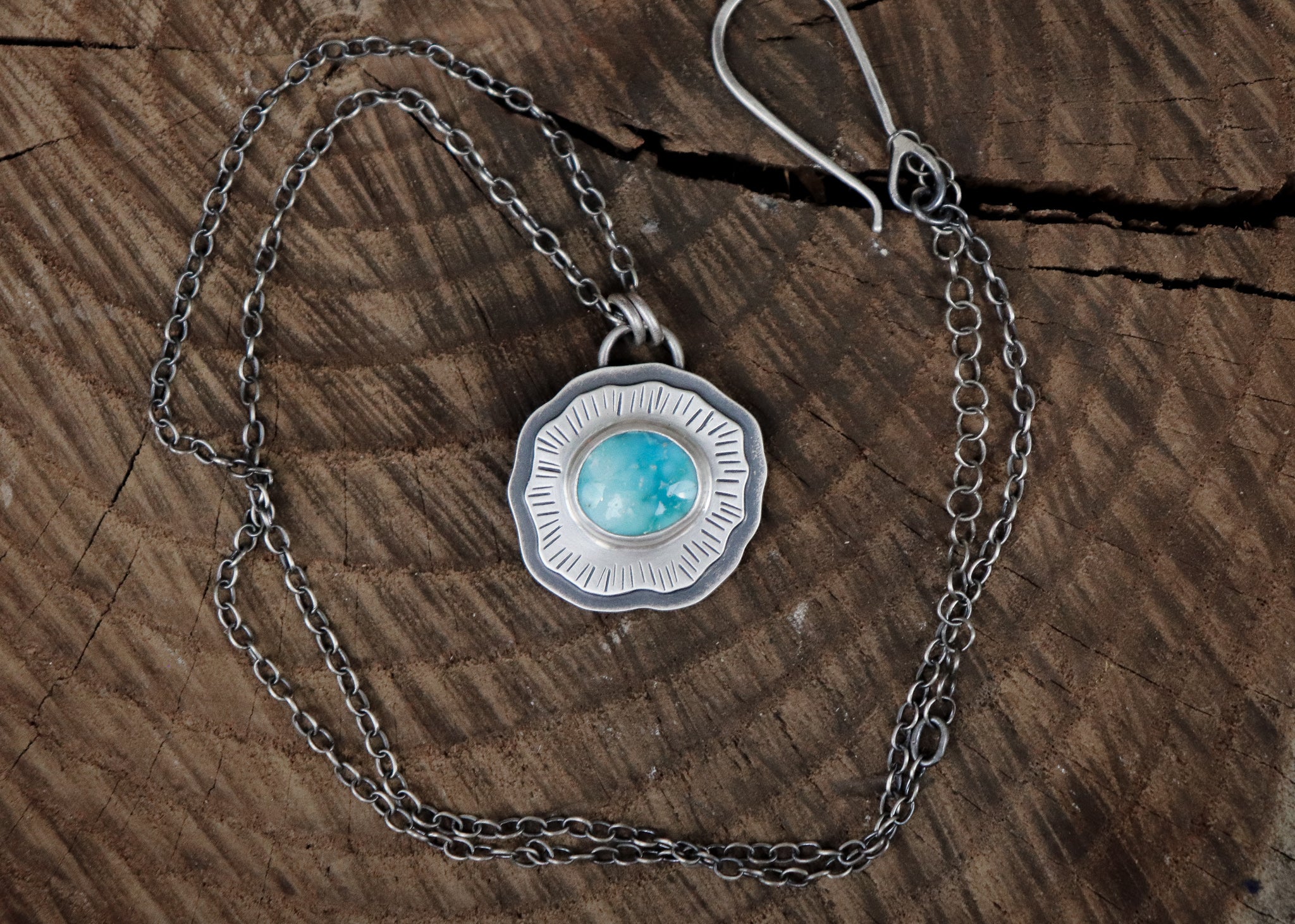 White Water Turquoise Floral Necklace