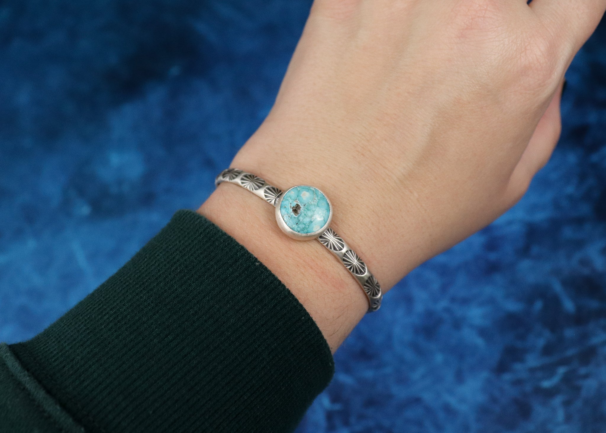 Flora Cuff - White Water Turquoise