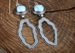 Royston Turquoise Organic Loop Earrings