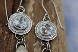 Lavender Turquoise Diamond Earrings