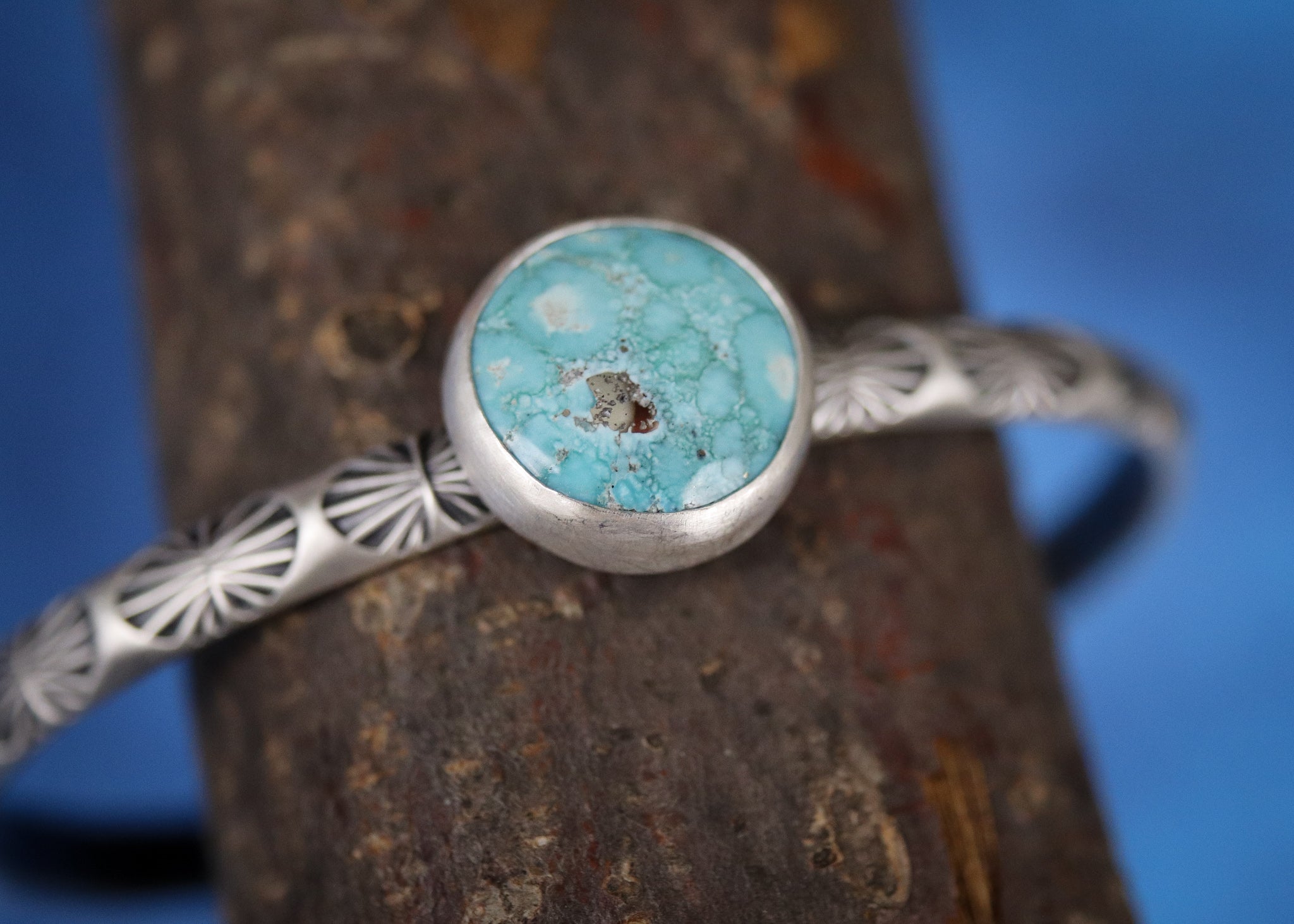 Flora Cuff - White Water Turquoise