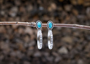 Flora Hoops - Sonoran Rose Turquoise