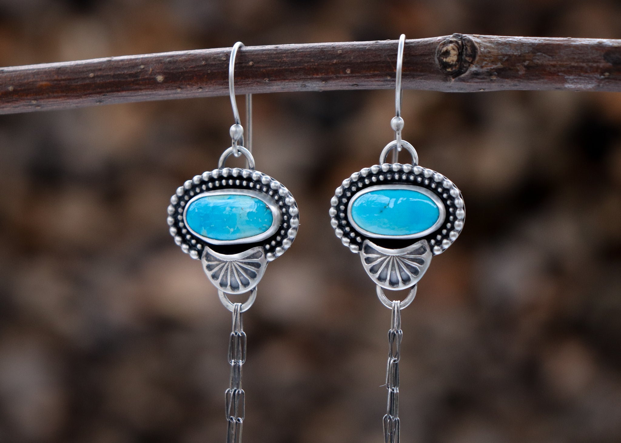 Daisy Chain Earrings - Sonoran Rose Turquoise