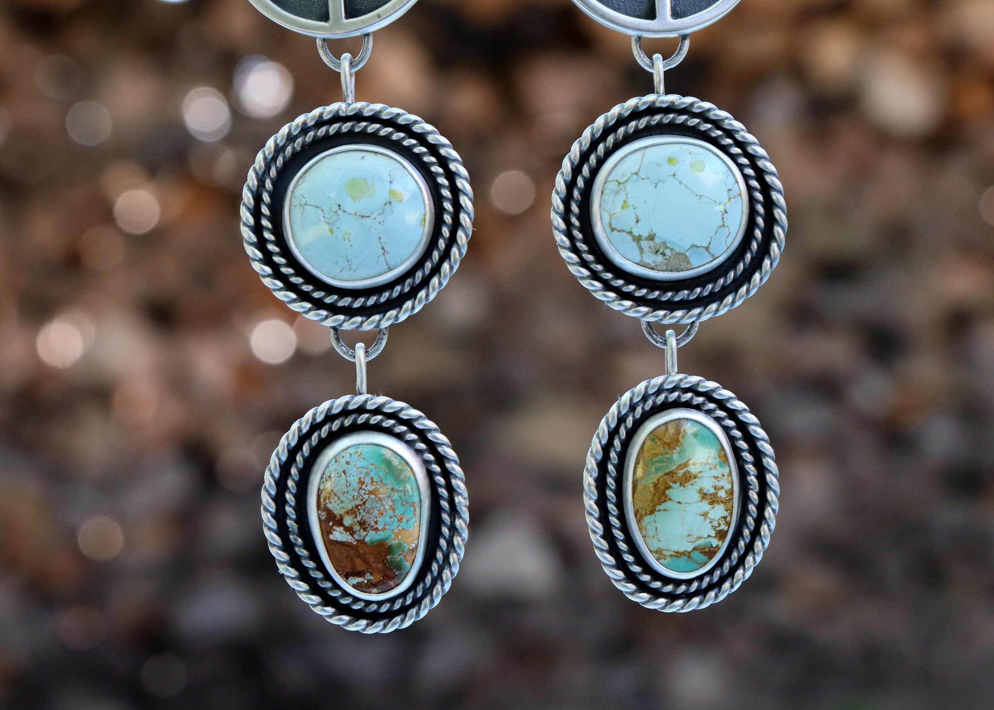 Peace Earrings - Gobi + Royston Turquoise