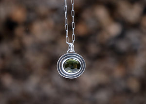 Ripple Necklace - Moldavite