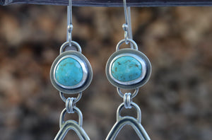Fox Turquoise Dual Kite Earrings