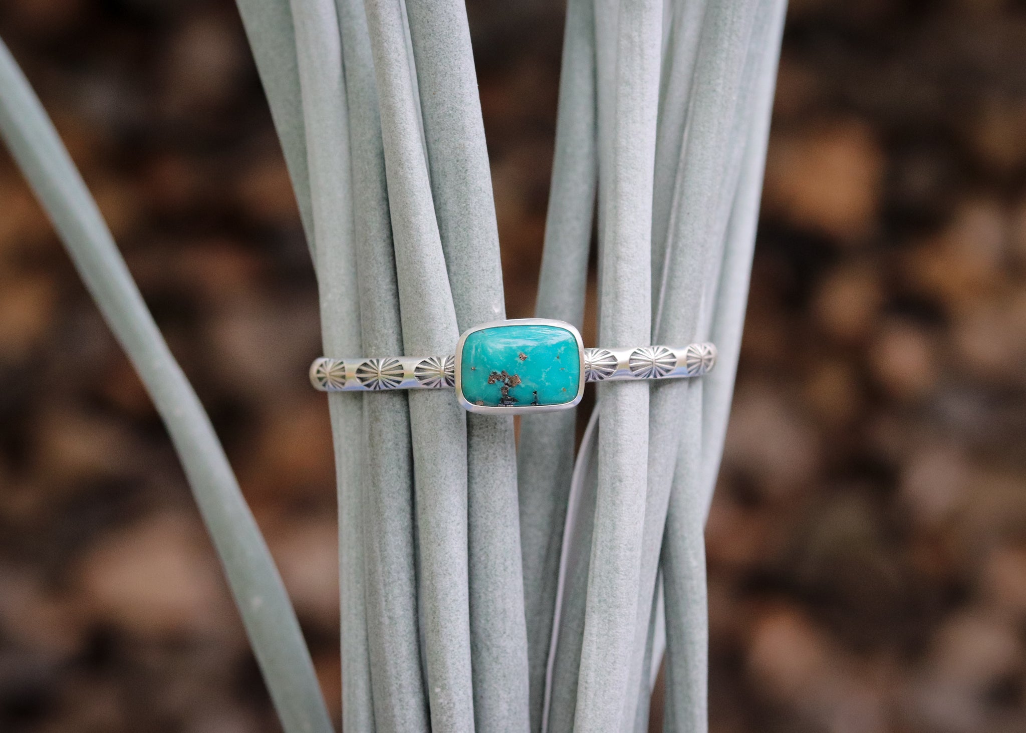 Flora Cuff - Kingman Turquoise