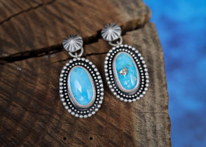 Sonoran Rose Turquoise Starburst Earrings
